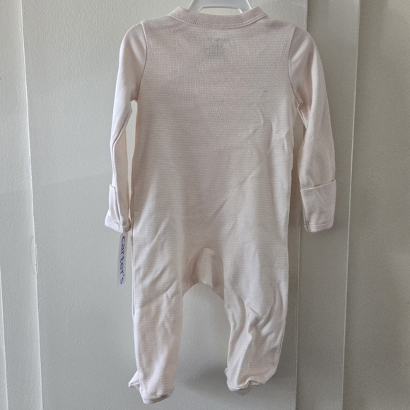 3/$20 Carter's Pink Bear Baby One Piece Footie Pajamas 3 Months NWT - Picture 3 of 3
